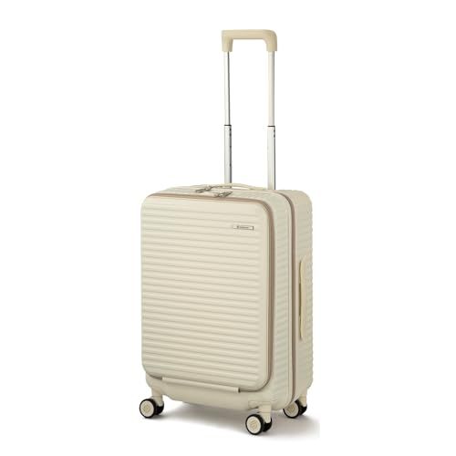 ☆新品☆[エッジリンク] スーツケース フロントポケット ストッパー 52L クルーズボックス 05802 Mサイズ アイボリー 36b6868d