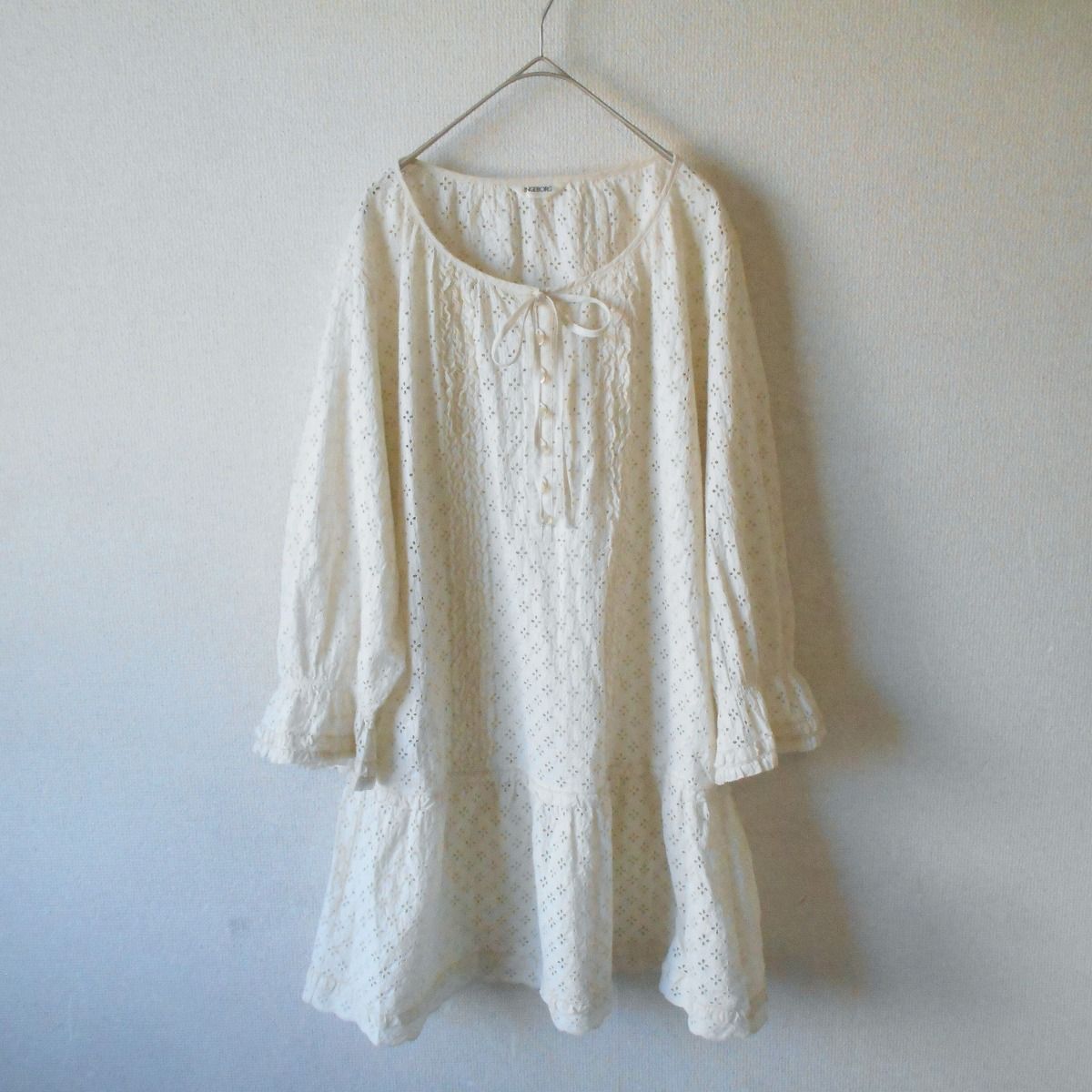 インゲボルグ INGEBORG チュニック ワンピース カットワーク 刺繍 11