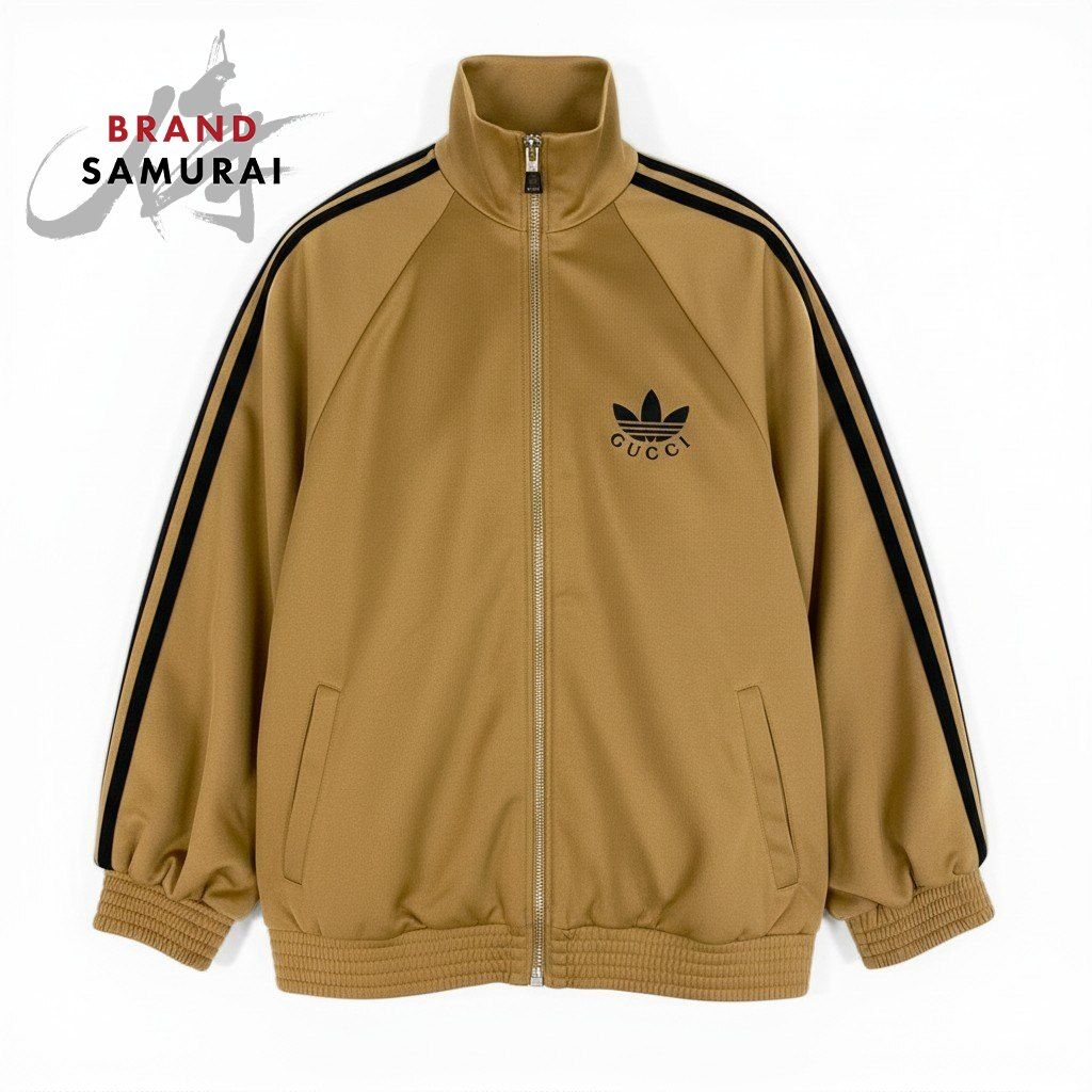 美品 GUCCI グッチ アディダス ジャージージップジャケット ポリエステル/コットン トラックジャケット メンズ A3-00312【中古】