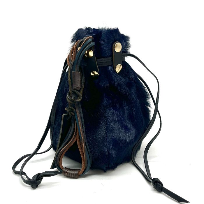 【中古】良品 MARNI マルニ ロゴ 巾着 ハラコ レザー ハンド バッグ fH0715A 29,985円