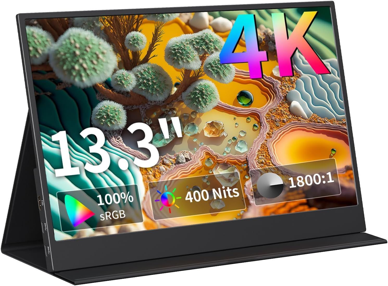 KEEPTIME 13.3インチ 4K UHD モバイルモニター IPS USB-C HDMI対応 ++925278