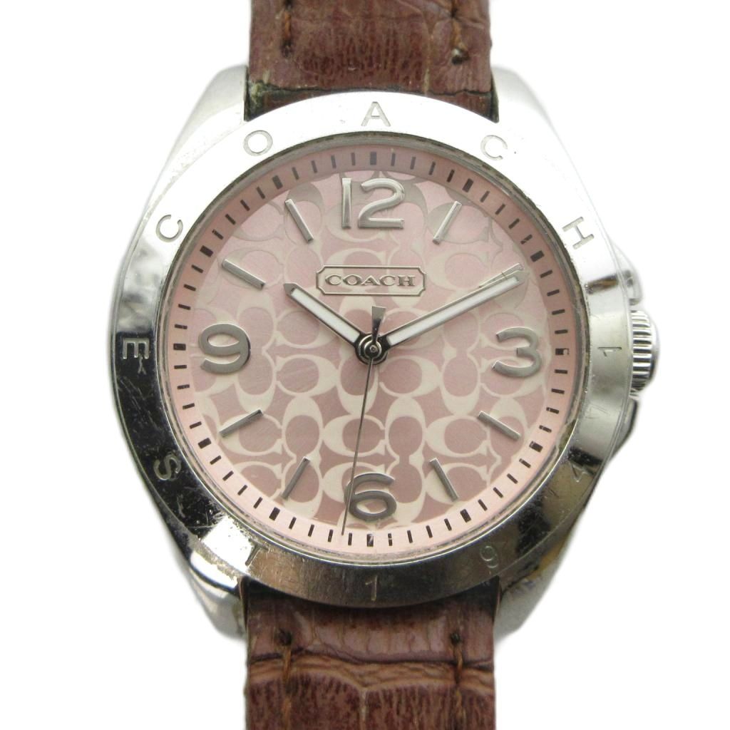 コーチ COACH CA.67.7.14.0689 腕時計 ウォッチ クォーツ レザーベルト シグネチャー シルバー色 ■GY11 /MQ
