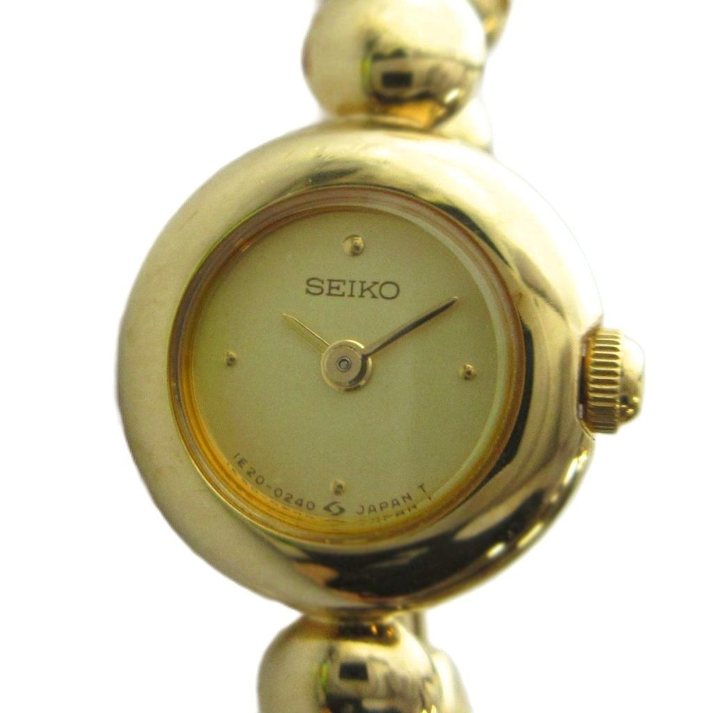 セイコー SEIKO 1E20-0070 腕時計 ブレスウォッチ クォーツ ゴールドカラー 金色 ■GY18 /MQ