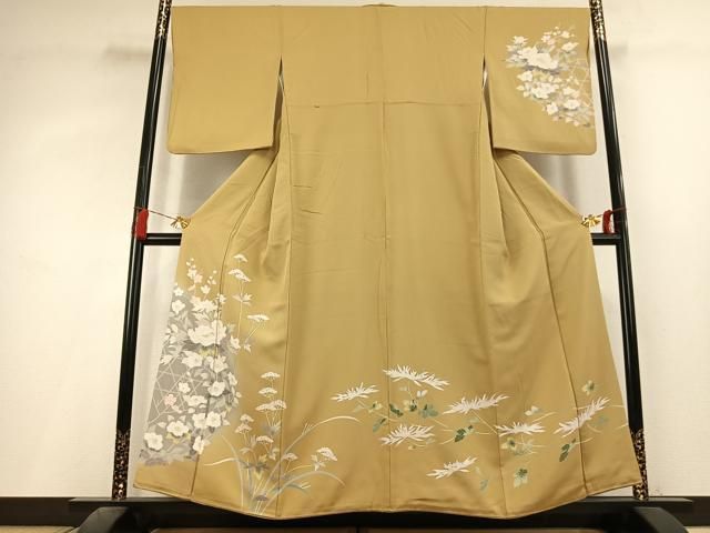 平和屋着物●訪問着　友禅　草花文　正絹　逸品　AABL3249fy 33,800円