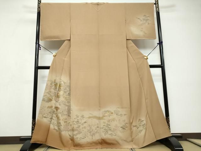 平和屋着物●中国三大刺繍　スワトウ刺繍　汕頭刺繍　総刺繍　訪問着　人物風景文　暈し染め　金銀糸　正絹　逸品　未使用　DABI9292ud 33,800円