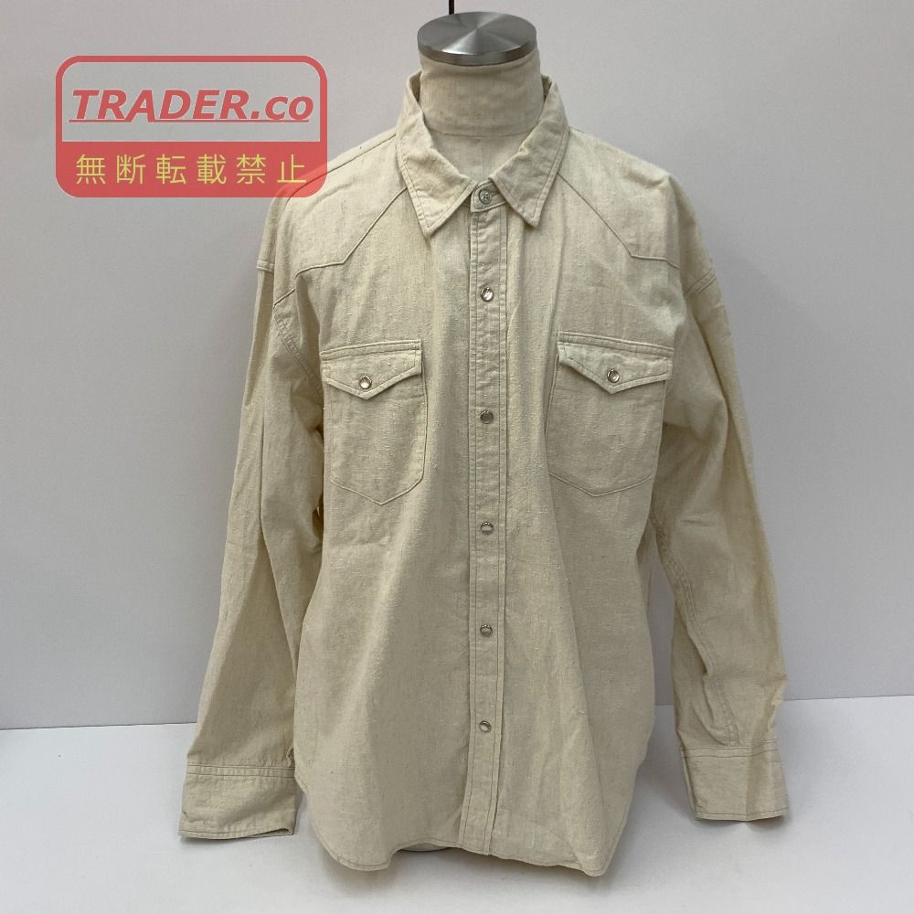 04w7591▽※【中古】ジョンブル Johnbull JM261S01 長袖シャツ ベージュ Lサイズ【八王子店】