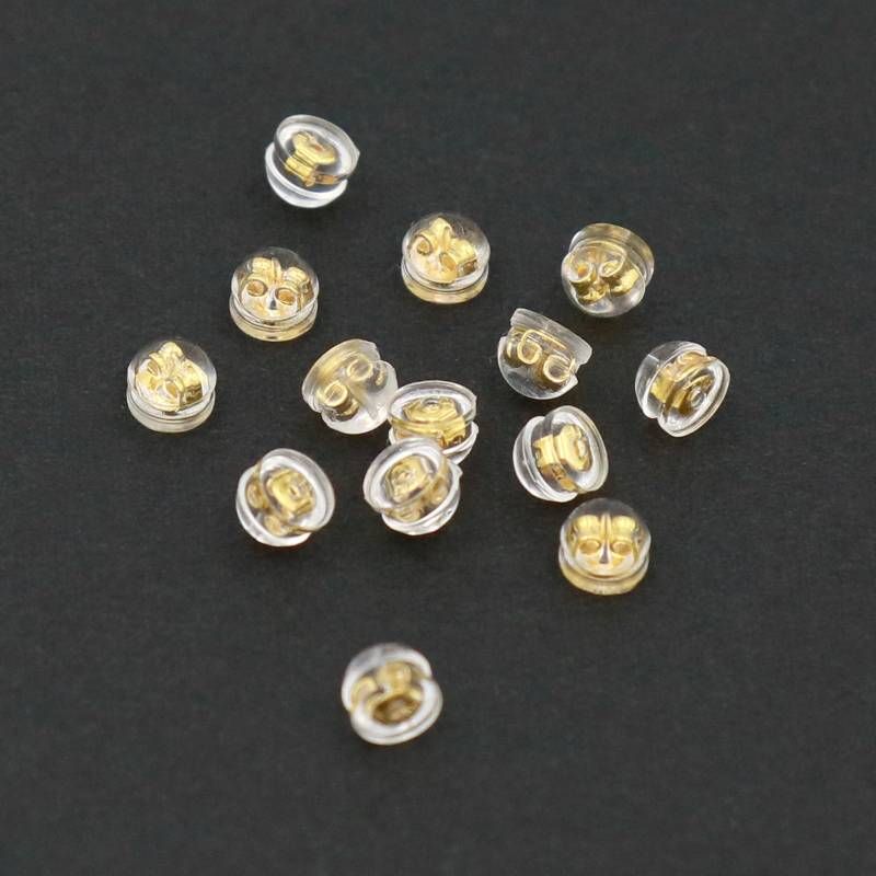 シリコン ピアスキャッチ 10個 セット ピアス シルバー ゴールド ピンクゴールド 3カラー ダブルロック 落ちない パーツ レディース アクセサリー メンズ ファッション thumbnail 6