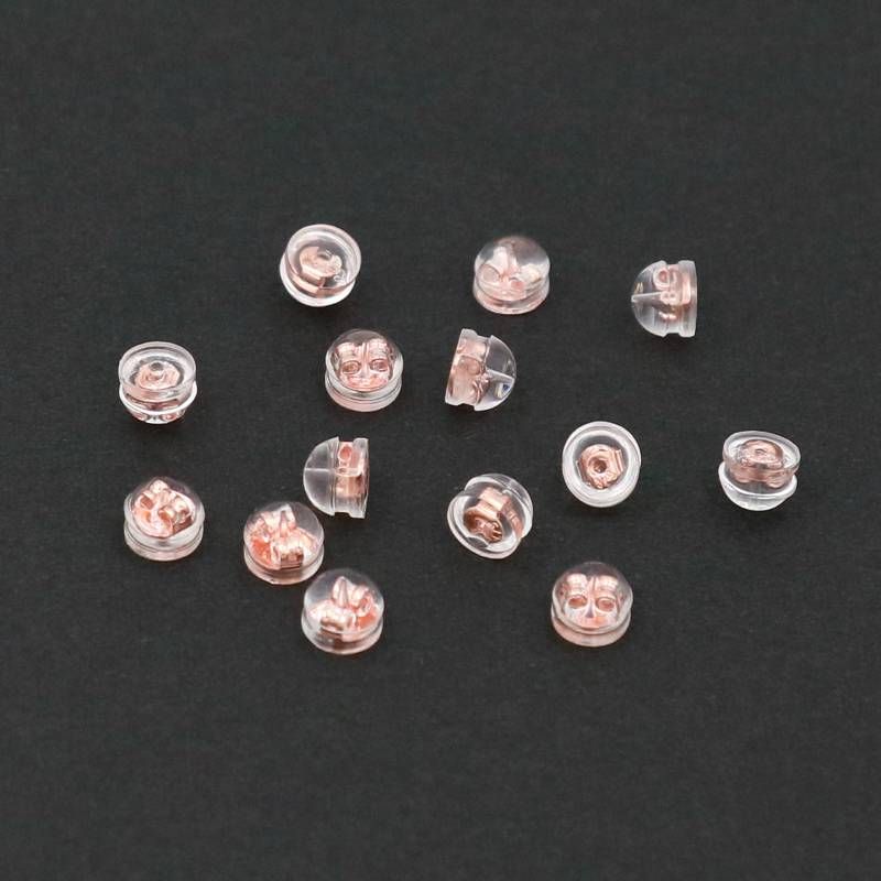 シリコン ピアスキャッチ 10個 セット ピアス シルバー ゴールド ピンクゴールド 3カラー ダブルロック 落ちない パーツ レディース アクセサリー メンズ ファッション thumbnail 7