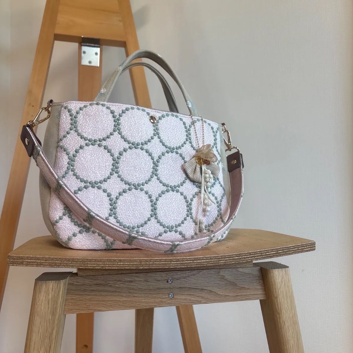 New サイズ□ミナペルホネン□ハンドメイド□2way ワッフルサンド　Lサイズ