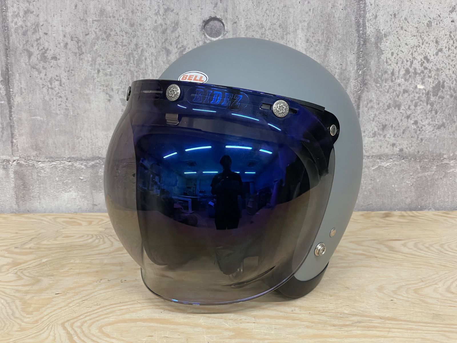 H-08015 BELL ベル 500-TXJ ジェットヘルメット Mサイズ フラットグレー 美品 22,200円