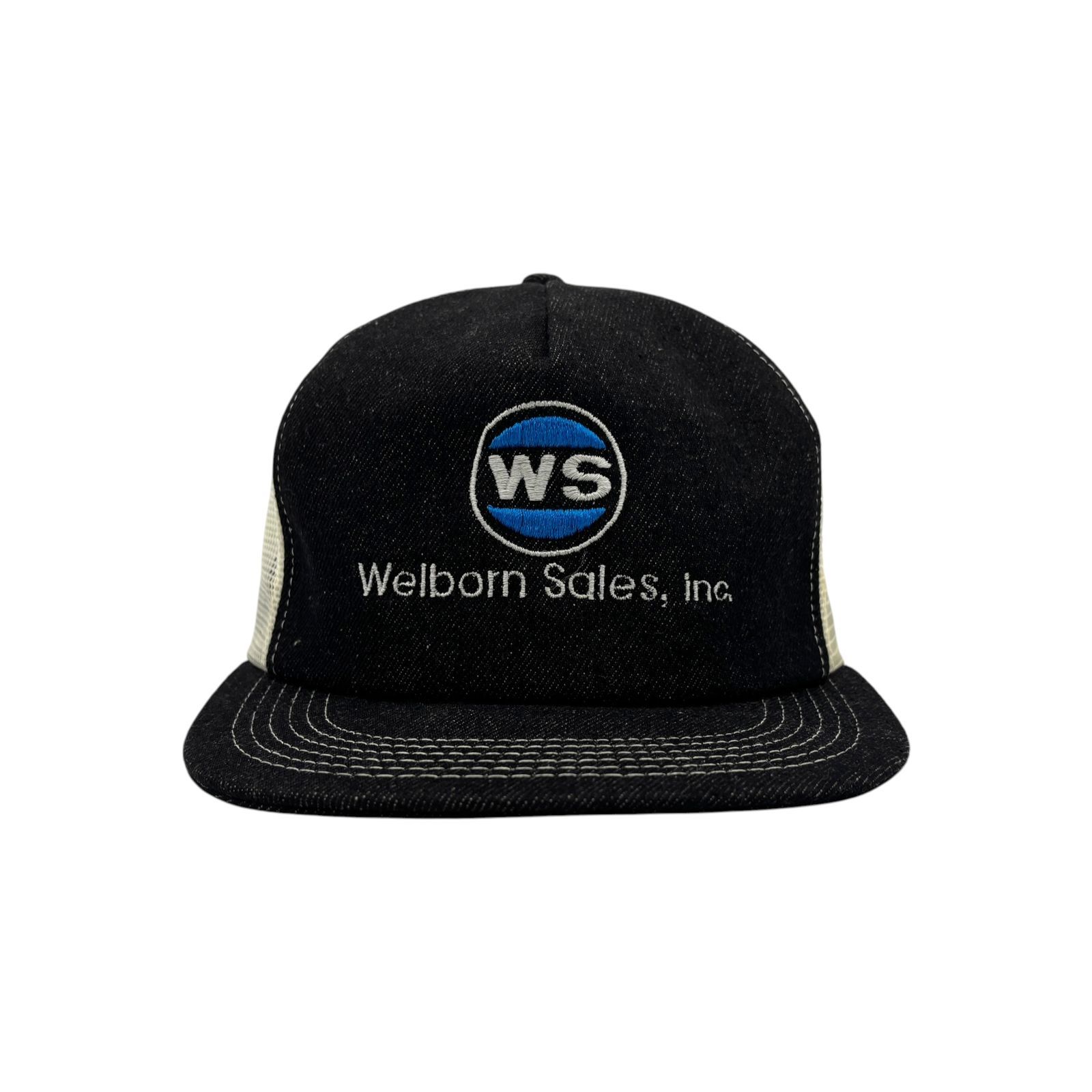 【キャップ/帽子】 USA製 90s Welborn Sales, inc.ビンテージ メッシュキャップ ブラック　黒　デニム　 Made in US　アメリカ製 59,999円