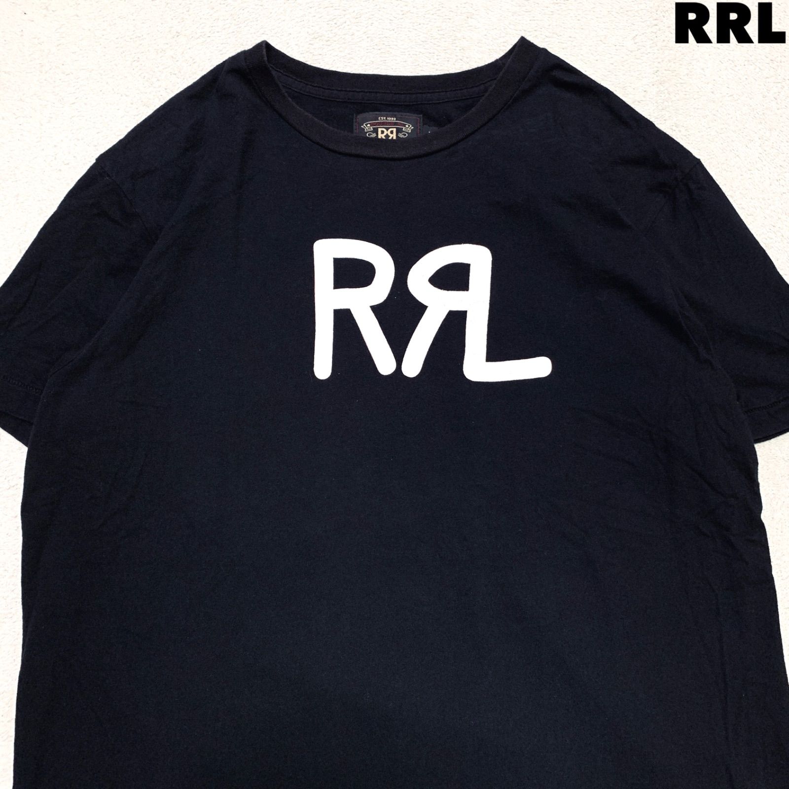 Double RL / RRL RANCH LOGO TEE S/S ショートスリーブTシャツ 半袖カットソー ロゴプリント シングルステッチ Mサイズ ブラック 黒 ダブルアールエル Ralph Lauren ラルフローレン