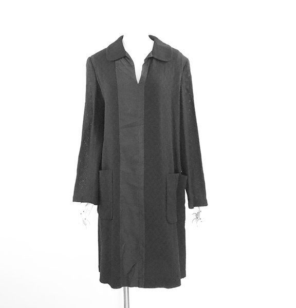 *90s tricot COMME des GARCONS ◆ 丸襟 スキッパー ワンピース 黒 長袖 プルオーバー ヴィンテージ トリコ コムデギャルソン ◆767/GG63 12,744円