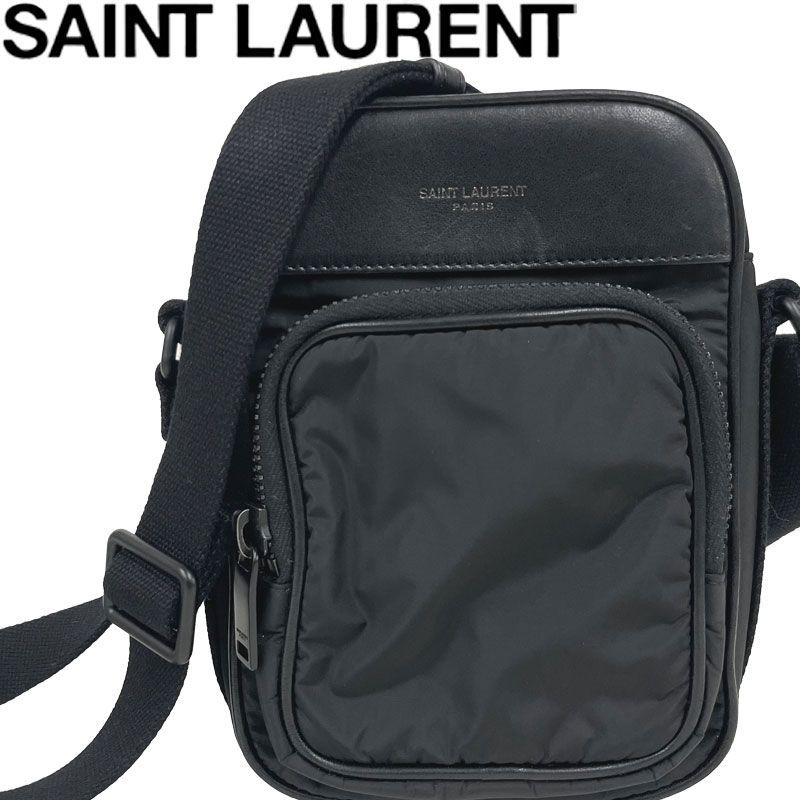 【中古】SAINT LAURENT サンローラン シティ ミニ カメラバッグ ショルダーバッグ 779661 ブラック 黒 レディース メンズ ユニセックス 鞄 ミニサイズ