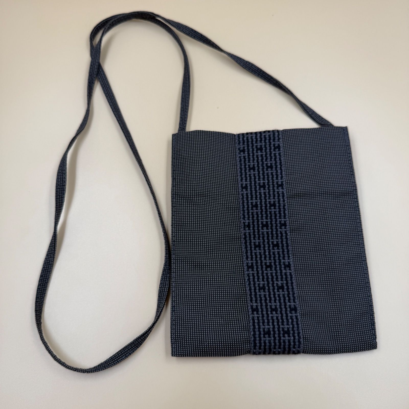 ER7015 HERMES エルメス エールライン ポシェット ショルダーバッグ グレー