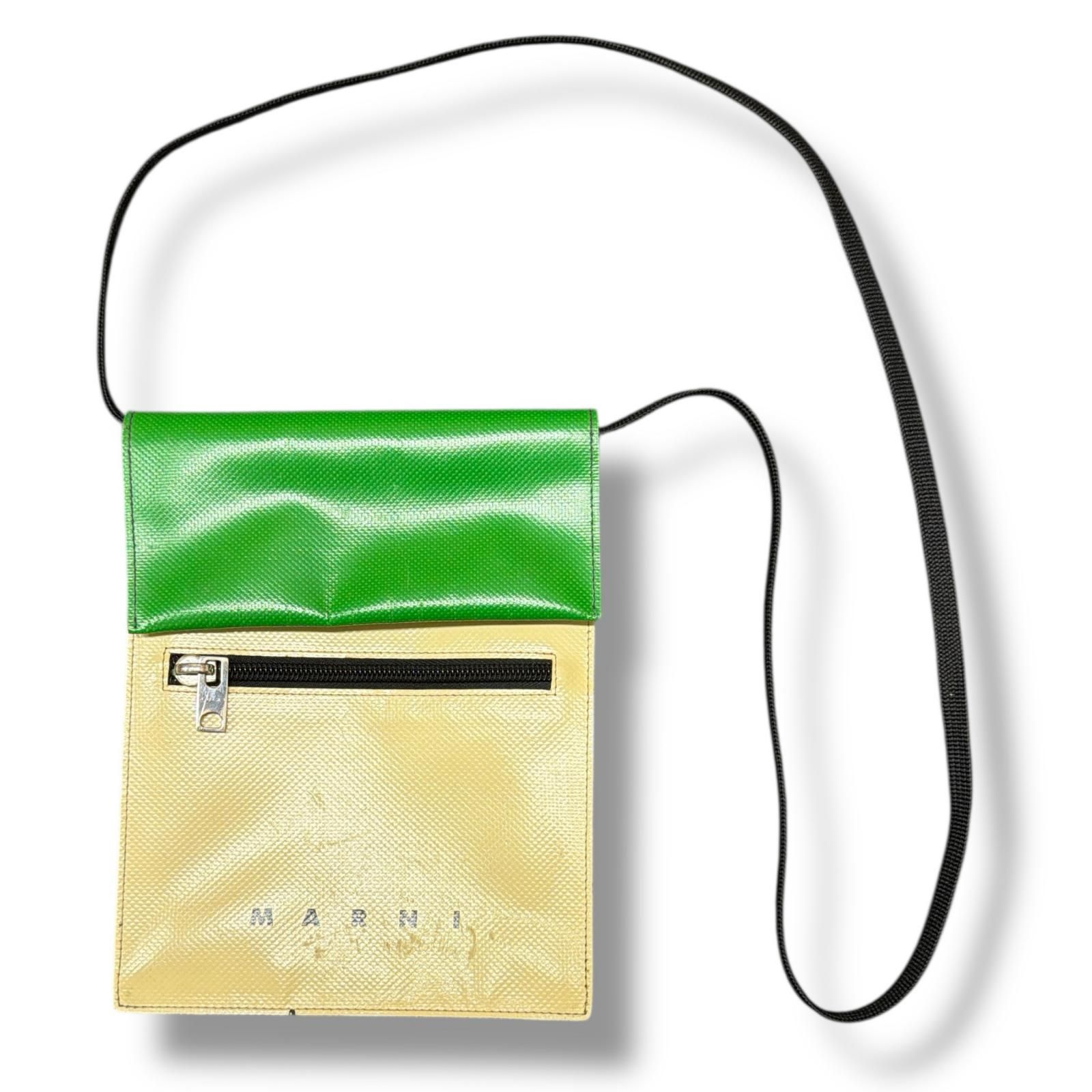 MARNI TRIBECA POUCH SHOLDER BAG トライベッカフォンケース ショルダーポーチ サコッシュ マルニ SBMQ0036A0 グリーン O/S （1130M）