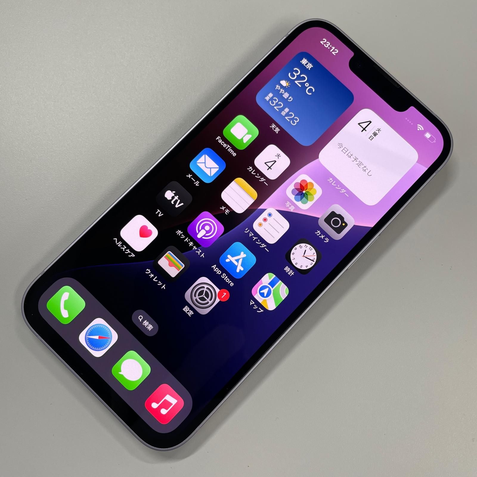 au iPhone 14 128GB パープル
