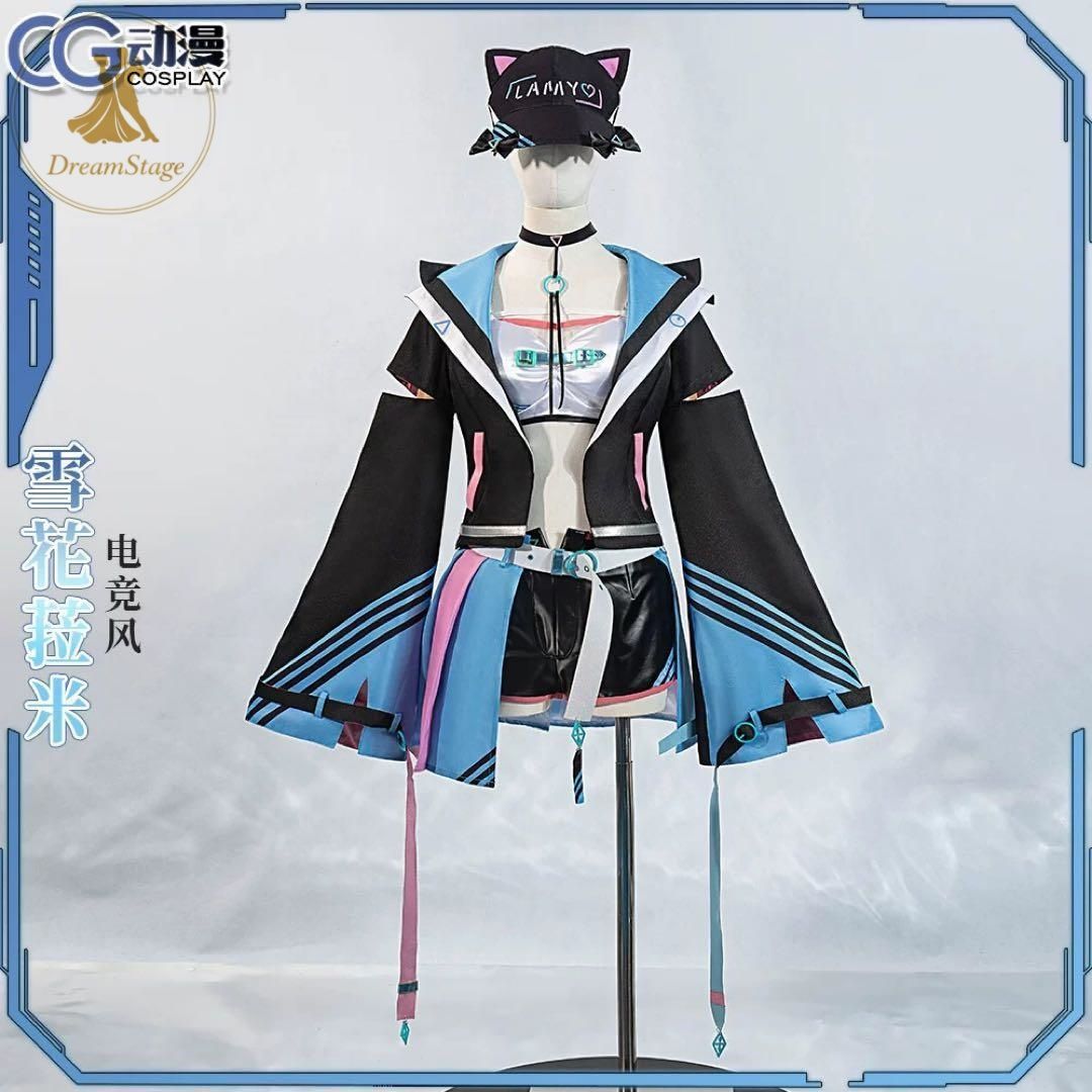 新品 未使用 CGCOS ホロライブ　雪花ラミィ　コスプレ衣装(ウィッグ・靴対応) キャラクター衣装 撮影用 イベント用 COSPLAY