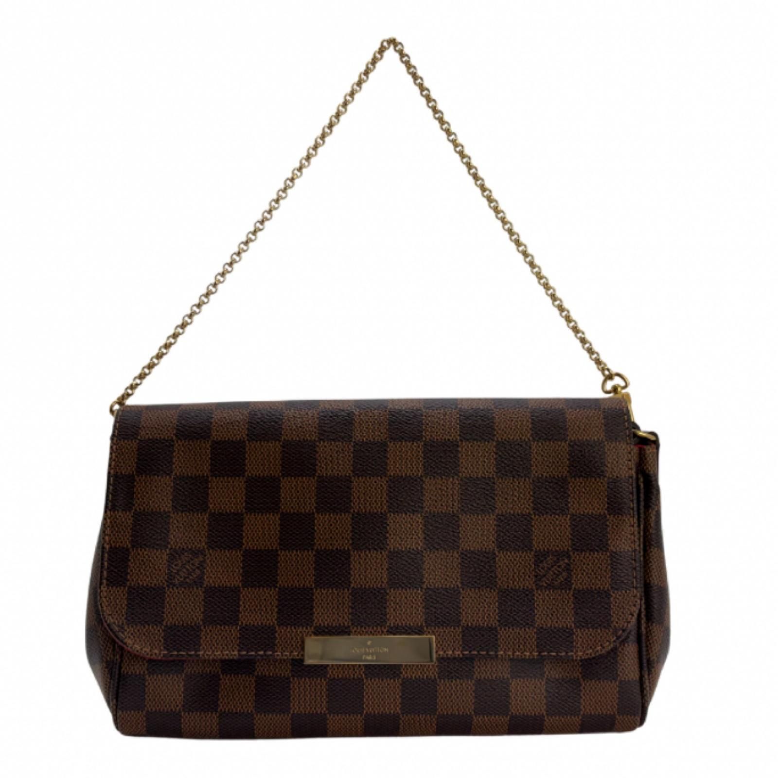 LOUIS VUITTON ルイヴィトン フェイボリットMM ダミエ N41129 ショルダーバッグ レザー レディース 【中古】【200】