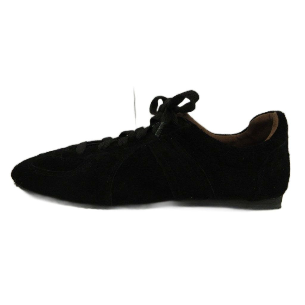 オープニングアクト OPENING ACT × VIBRAM VIBRAMフラットソールリアルレザージャーマントレーナー スニーカー スエード ローカット 41 25-25.5cm 黒 ブラック opa260046 /XZ ■GY12