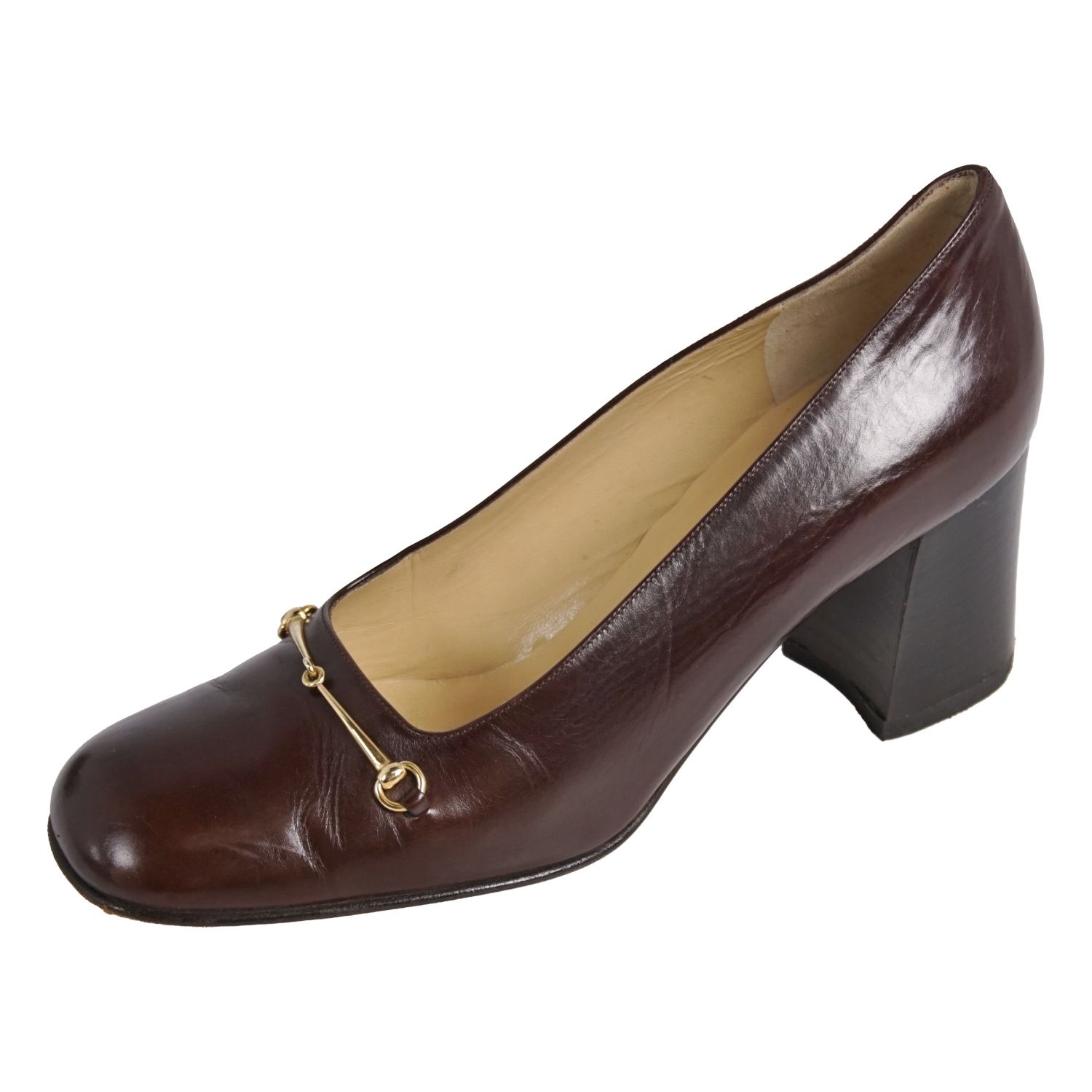 美品 Vintage グッチ GUCCI パンプス ホースビット レザー ヒール 13,986円