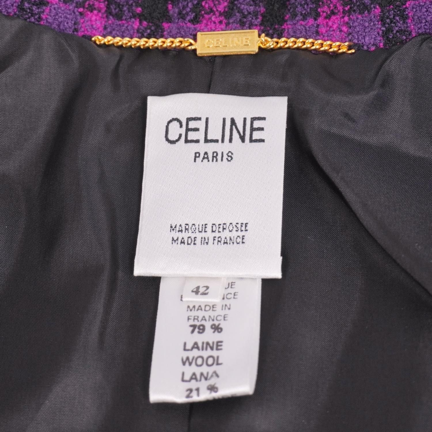 極美品 Vintage セリーヌ CELINE セットアップ スカートスーツ チ 
