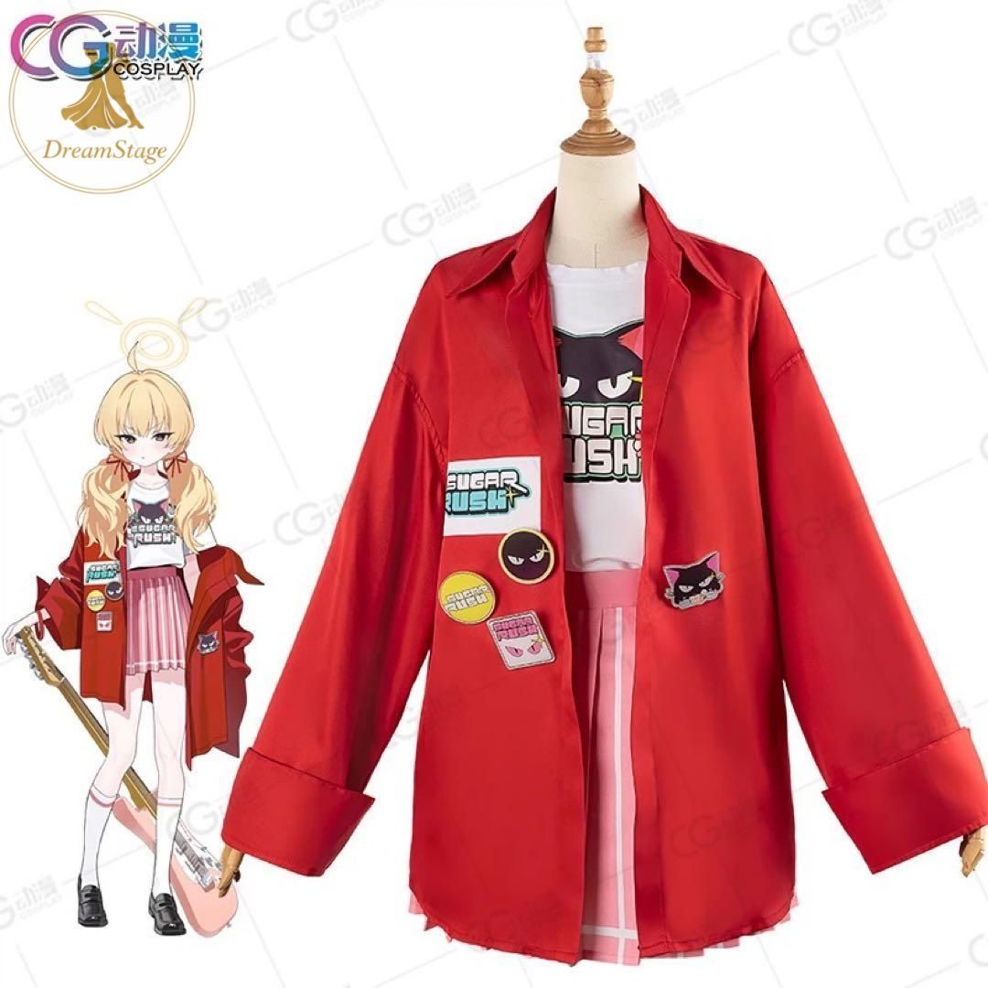 新品 未使用 CGCOS ブルーアーカイブ　バンド　ヨシミ　コスプレ衣装(ウィッグ・靴対応) キャラクター衣装 撮影用 イベント用 COSPLAY