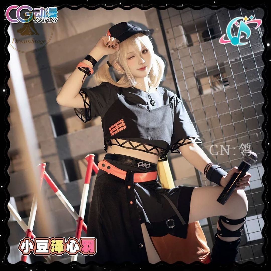 新品 未使用 CGCOS プロセカ　VBS 小豆沢心羽　コスプレ衣装(ウィッグ・靴対応) キャラクター衣装 撮影用 イベント用 COSPLAY