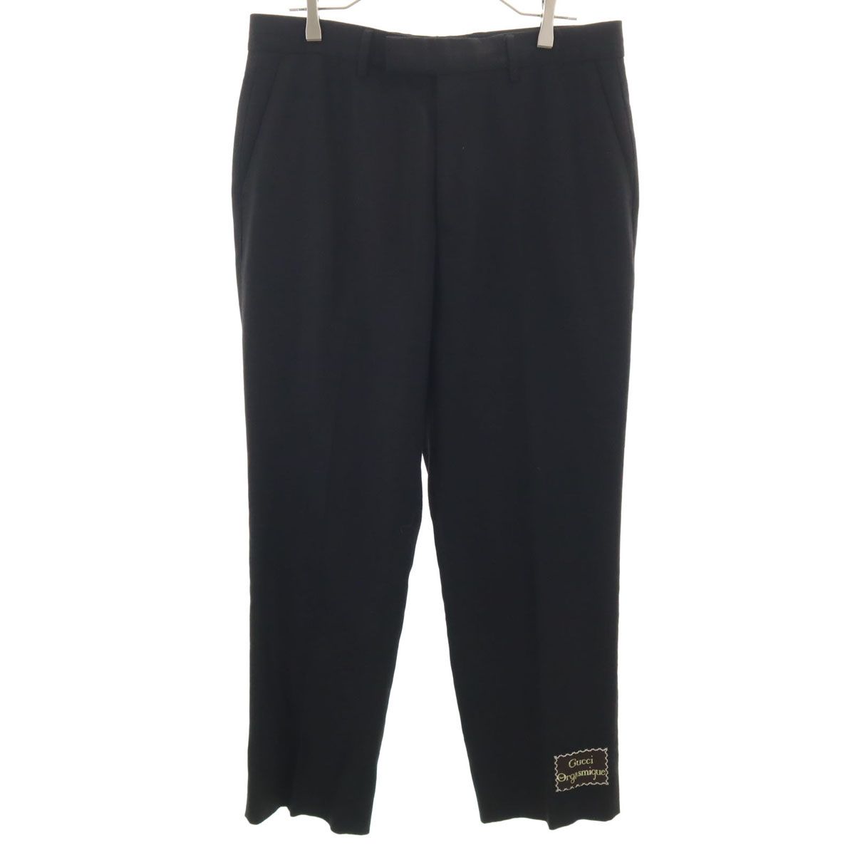 GUCCI グッチ 20ss イタリア製 リネンブレンド スラックスパンツ 50 ブラック メンズ 古着 20,580円