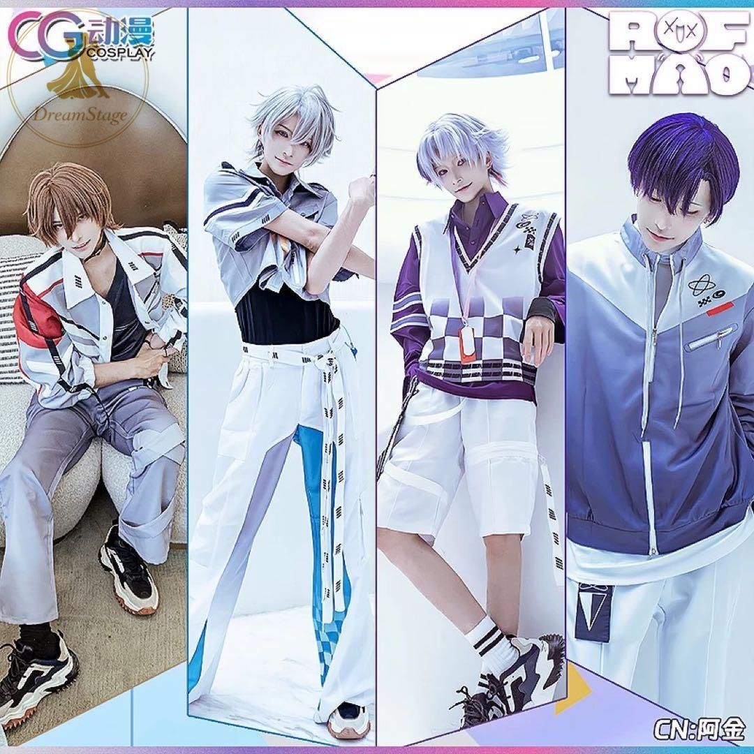新品 未使用 CGCOS vtuber ROF- MAO コスプレ衣装(ウィッグ・靴対応) キャラクター衣装 撮影用 イベント用 COSPLAY