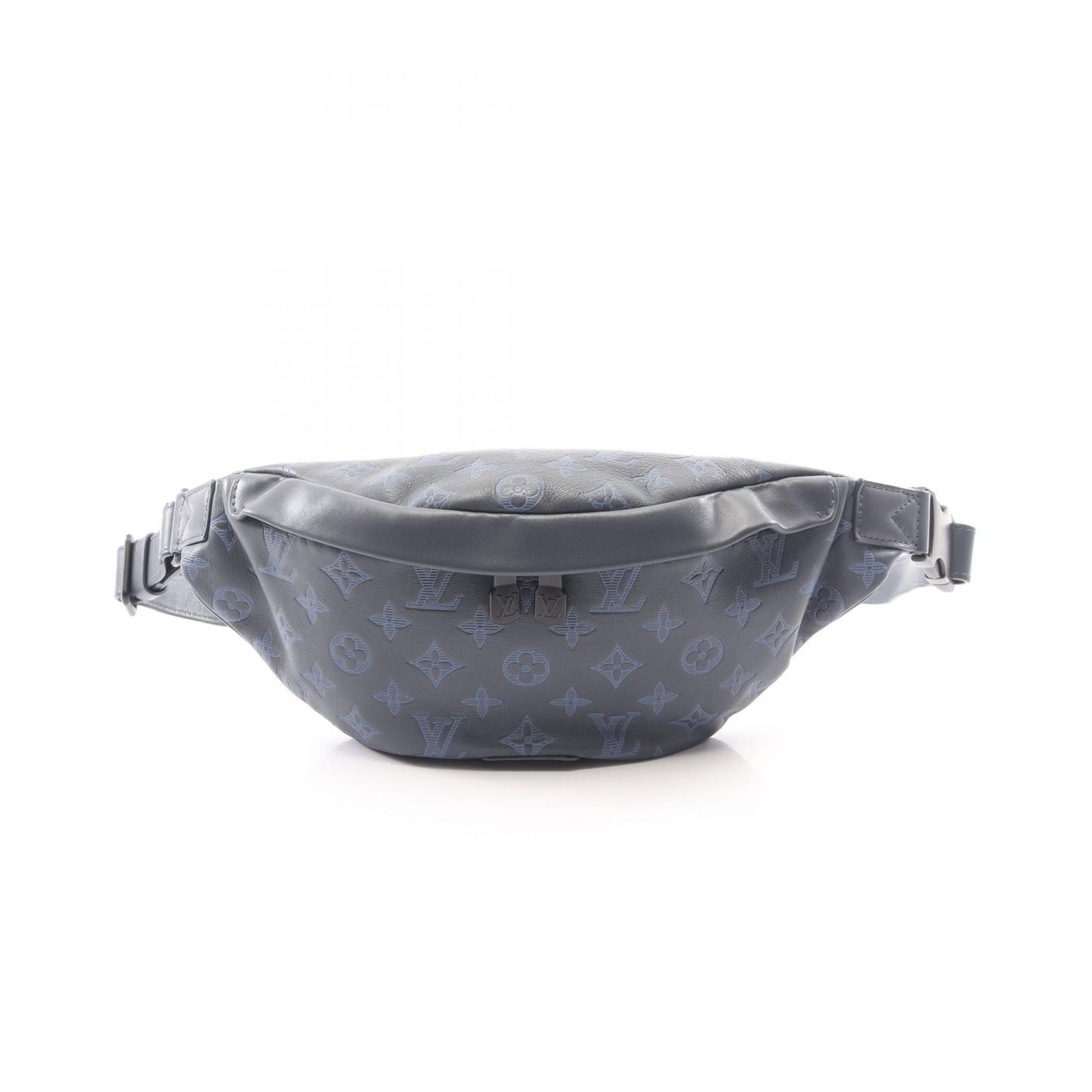 ルイ・ヴィトン LOUIS VUITTON ウエストバッグ ボディバッグ ディスカバリー バムバッグPM モノグラムシャドウ M45729 ネイビーブルー レザー ディスカバリー・バムバッグPM
