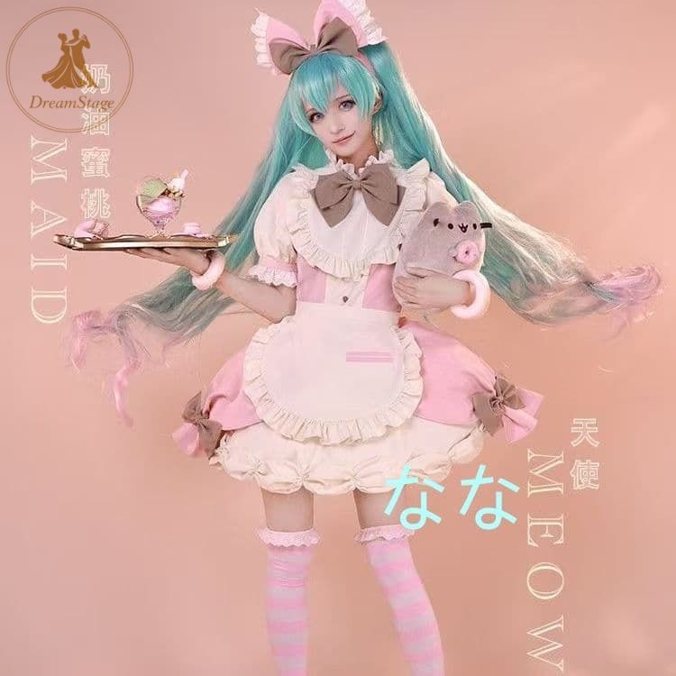 新品 未使用 初音ミク パン吉猫 コスプレ衣装 L キャラクター衣装 撮影用 イベント用 COSPLAY