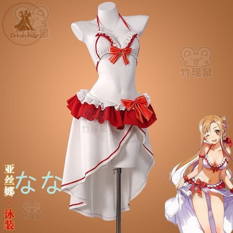 新品 未使用 SAO アスナ 水着 コスプレ衣装 L キャラクター衣装 撮影用 イベント用 COSPLAY