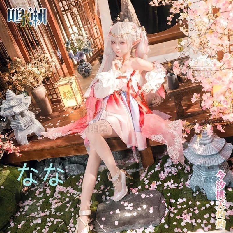 新品 未使用 鳴潮 ジンシー 桃夭灼灼 コスプレ衣装 L キャラクター衣装 撮影用 イベント用 COSPLAY
