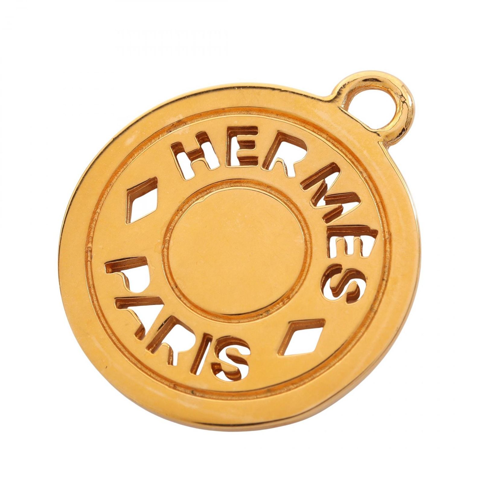 エルメス HERMES ペンダントトップ セリエ カッティング GP（ゴールドメッキ） セリエ ペンダントトップ レディース Used A