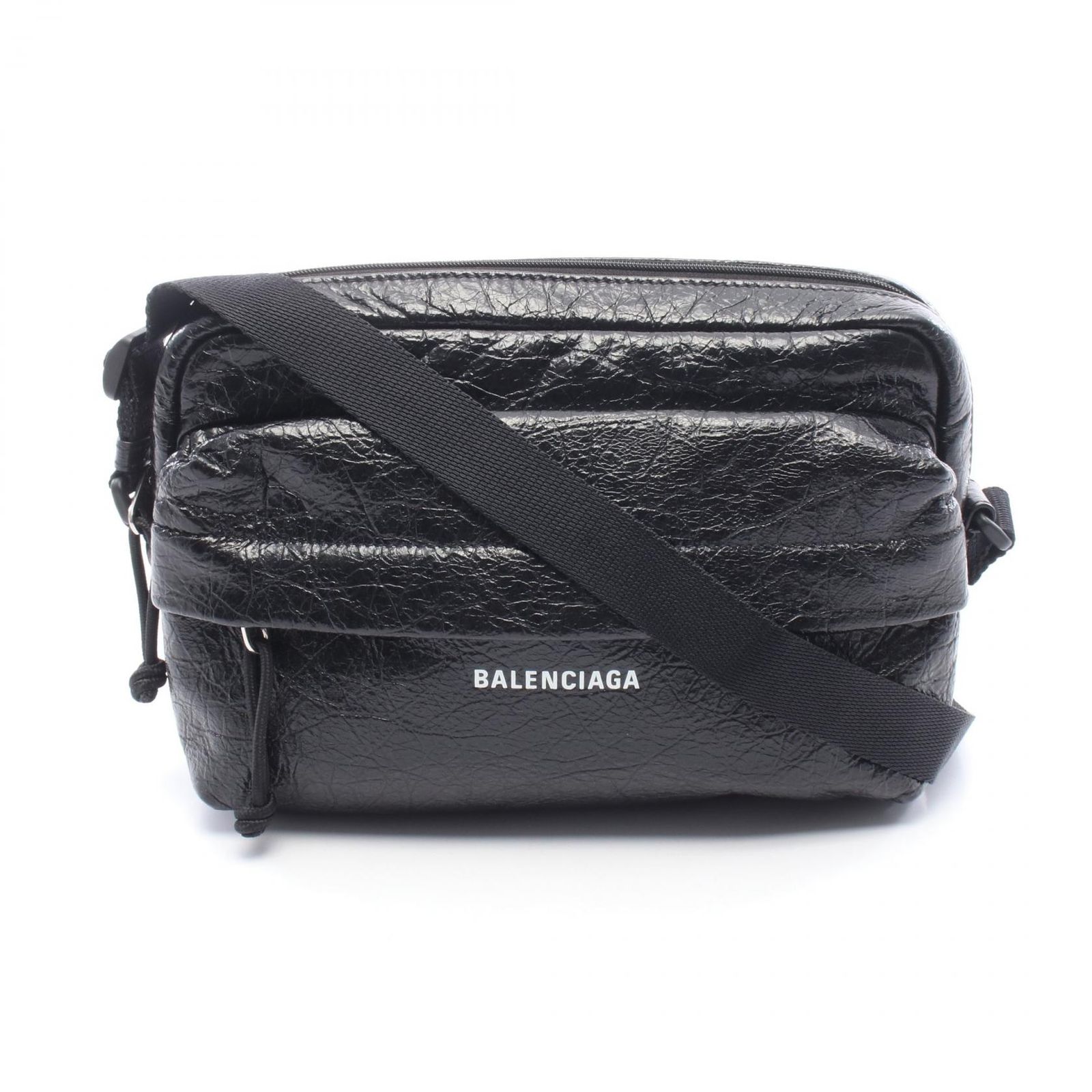 バレンシアガ BALENCIAGA ショルダーバッグ エクスプローラー カメラバッグ 845592 ブラック/ホワイト レザー エクスプローラー カメラバッグ メンズ Used A