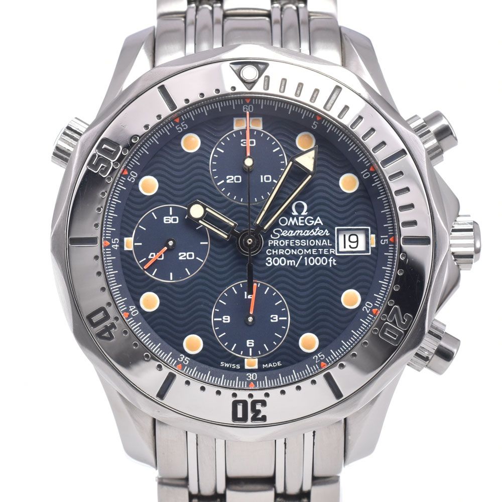 オメガ OMEGA 2598.80 シーマスター 300M ブルー 自動巻き メンズ 箱付き 腕時計 B#148944