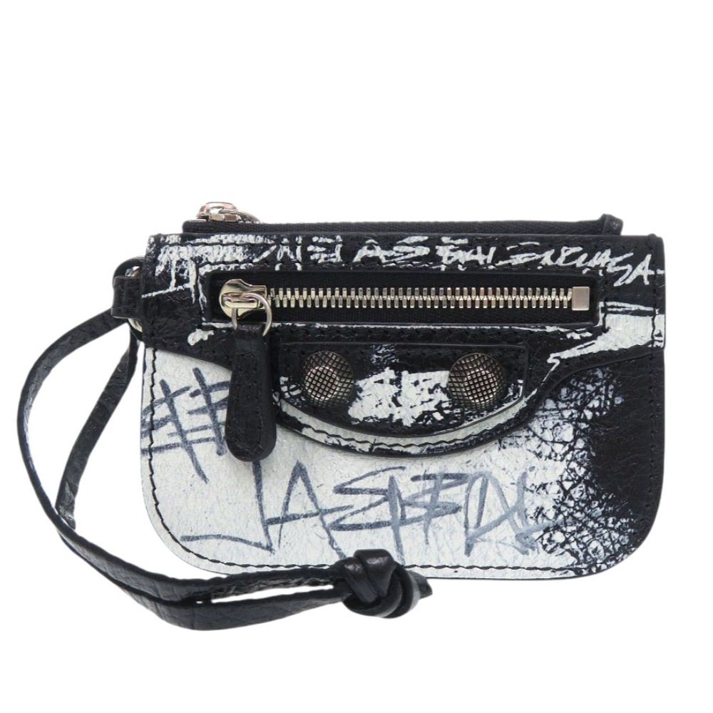 新品同様 バレンシアガ ル カゴール グラフィティ 776769 レザー ブラック コインケース 黒 1493 BALENCIAGA 26,136円
