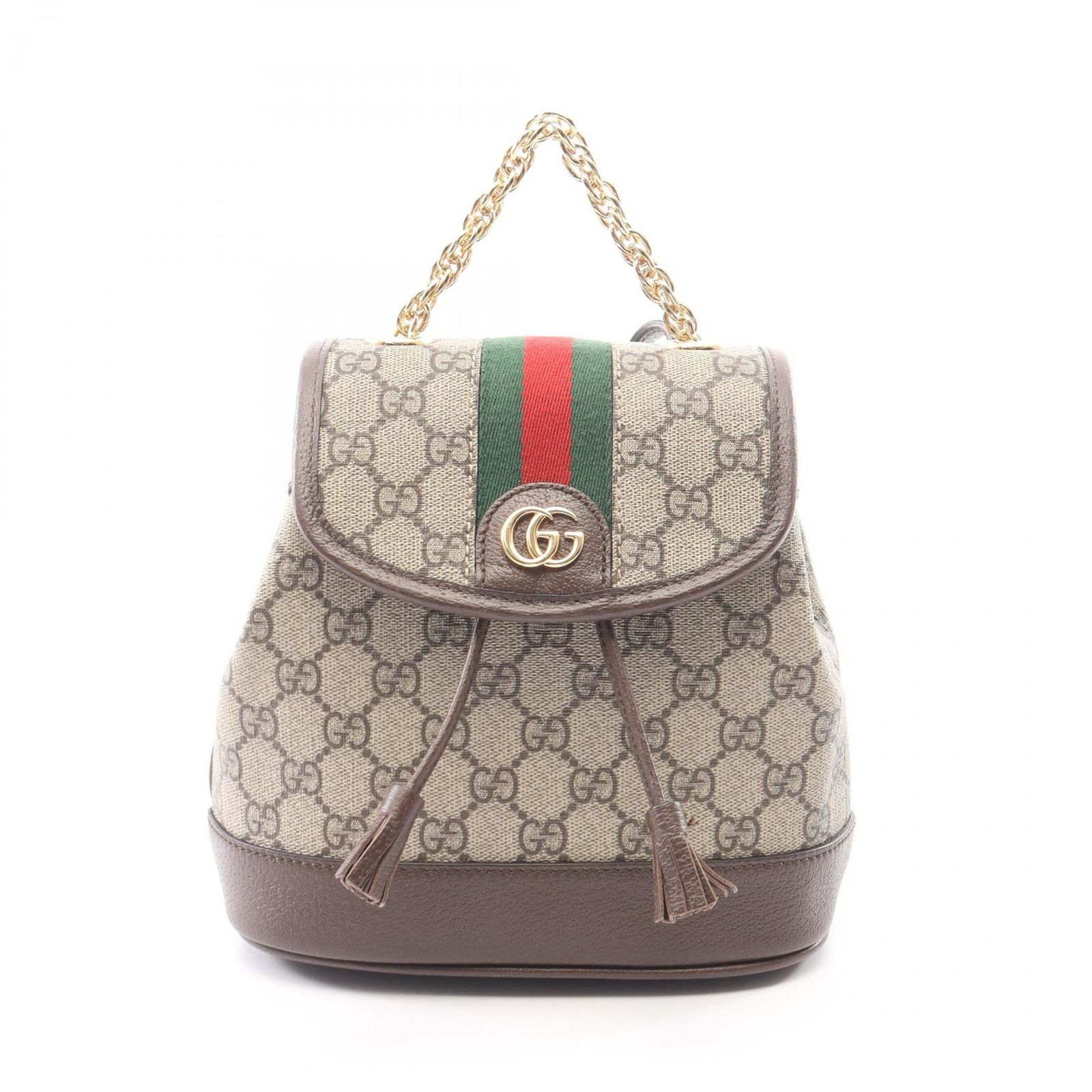 グッチ GUCCI リュックサック バックパック オフディア ミニ GGスプリーム 795221 ベージュ/ブラウン/グリーン PVCコーティングキャンバス レザー オフィディア ミニ バックパック