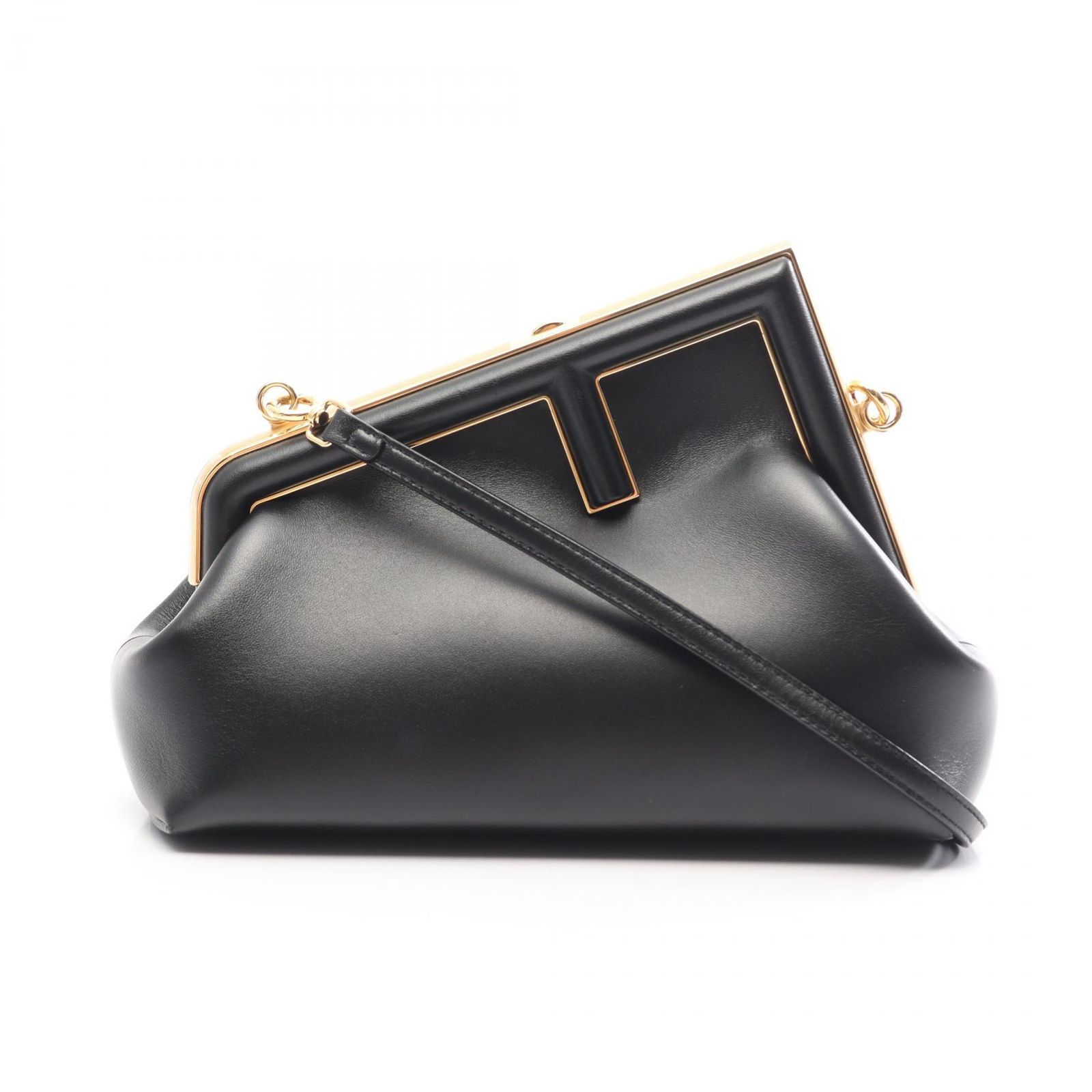フェンディ FENDI ショルダーバッグ ファースト スモール 8BP129 ブラック レザー ファースト スモール レディース Used A