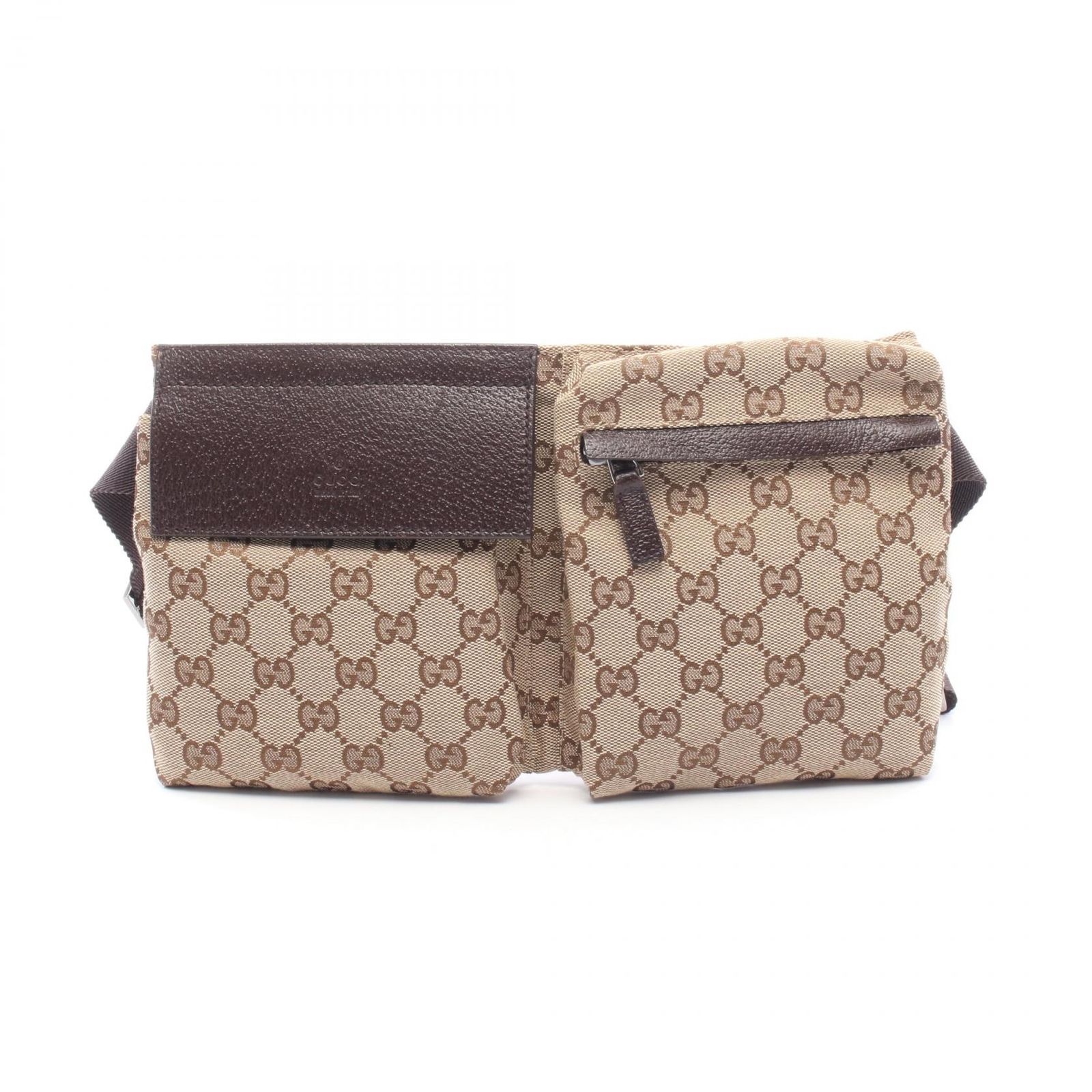 グッチ GUCCI ウエストバッグ ボディバッグ GGキャンバス 28566 ブラウン/ベージュ キャンバス レザー ウエストバッグ ユニセックス Used A 50,880円