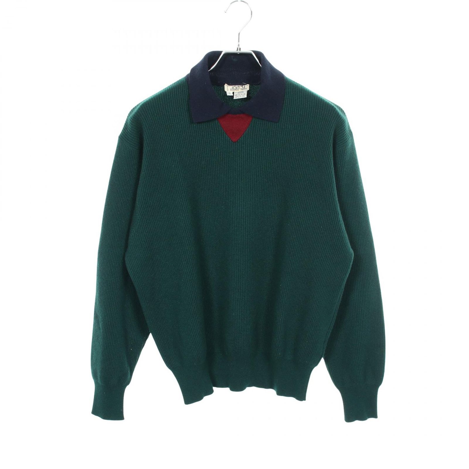 エルメス HERMES ニット 襟付き カシミヤ ニット メンズ Used A