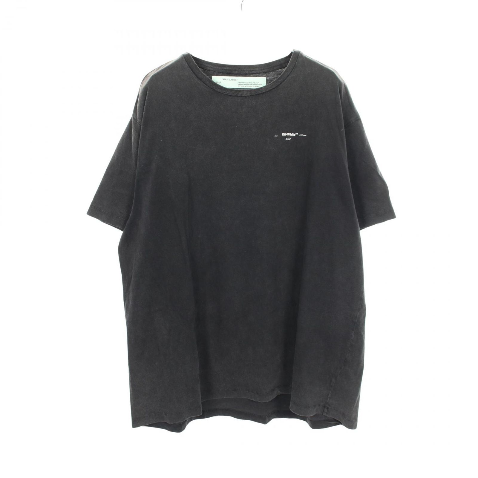 オフホワイト OFF-WHITE 半袖Tシャツ バックロゴ コットン Tシャツ メンズ Used B