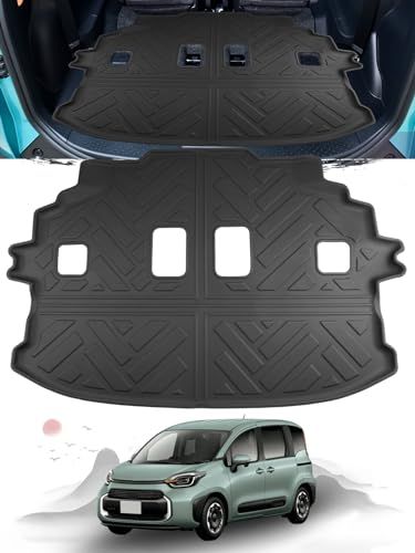 ruiya 折り畳み式 新型 トヨタ シエンタ 10系 ラゲッジマット 7人乗り専用 新型シエンタ 10系 ラゲッジトレイ 3Ｄラゲッジマット 防水 滑らない TPE素材 防汚 超耐久性 簡単使用 無臭 折り皺なし トランクマット アクセサリー カスタムパts