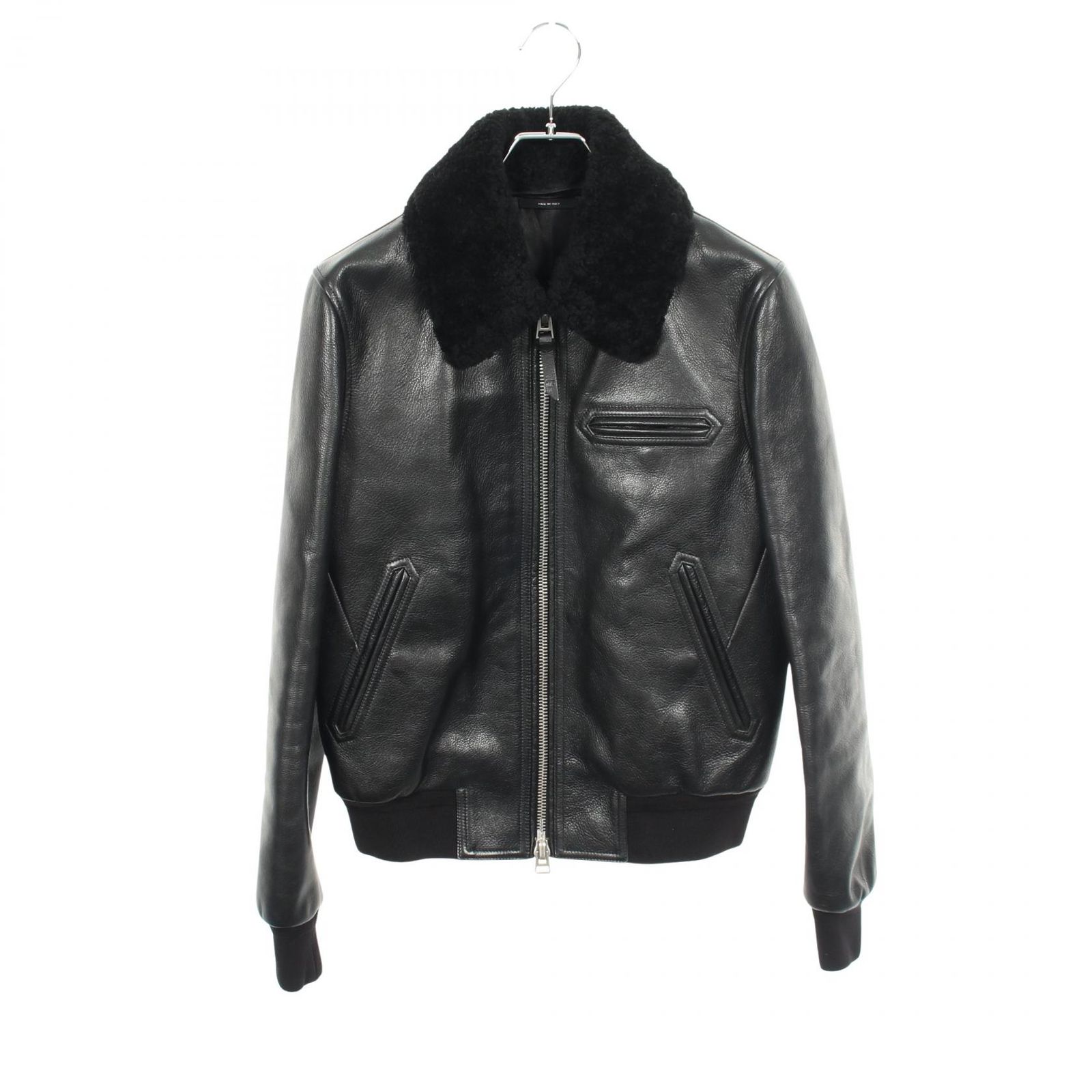 トムフォード TOM FORD ブラック レザー コットン レザージャケット レディース Used A 210,400円
