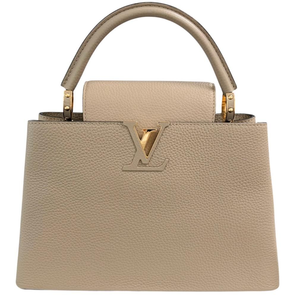 ルイヴィトン 2WAY レディース カプシーヌPM ハンドバッグ ショルダーバッグ 肩掛け 斜め掛け かばん 鞄 LOUIS VUITTON M24745 レザー ベージュ ゴールド金具【中古品】