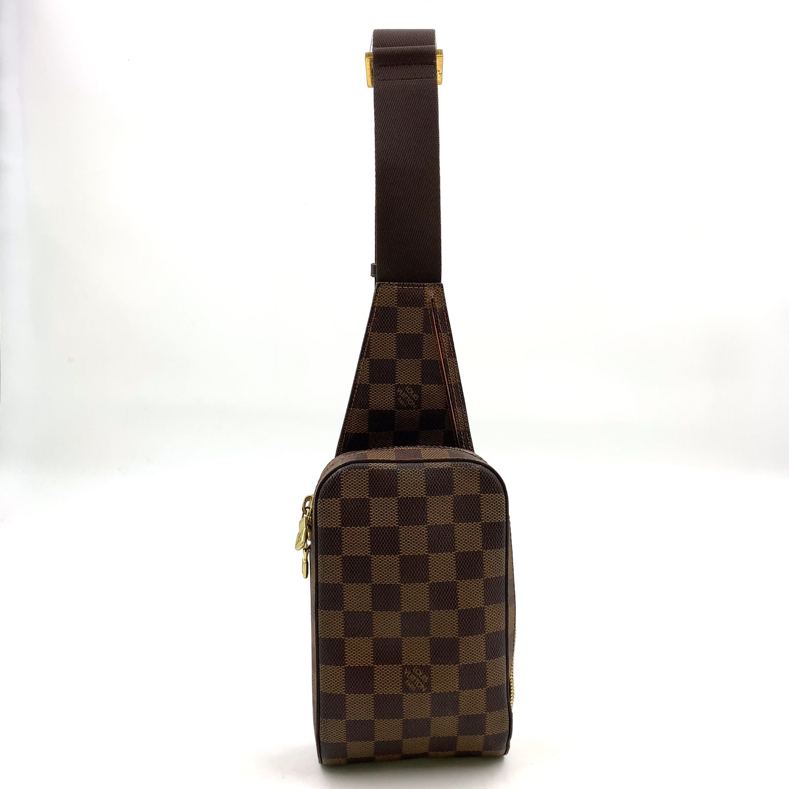【新着】LOUIS VUITTON ジェロニモス ダミエ PVC ブラウン ボディバッグ ゴールド N51994