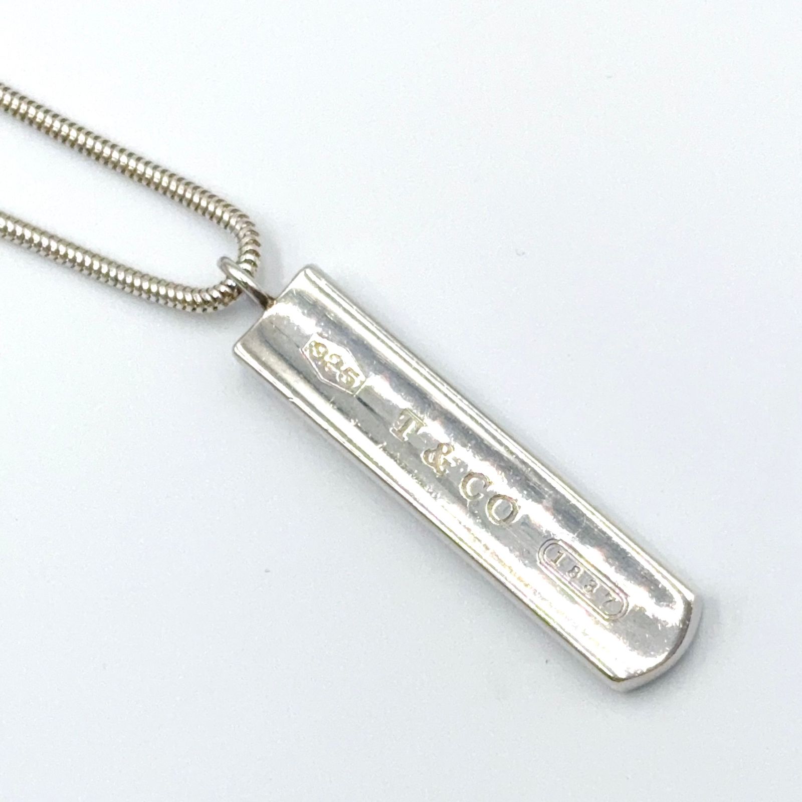 【新着】TIFFANY & Co. 1837 ナローバー SV925 シルバー ネックレス