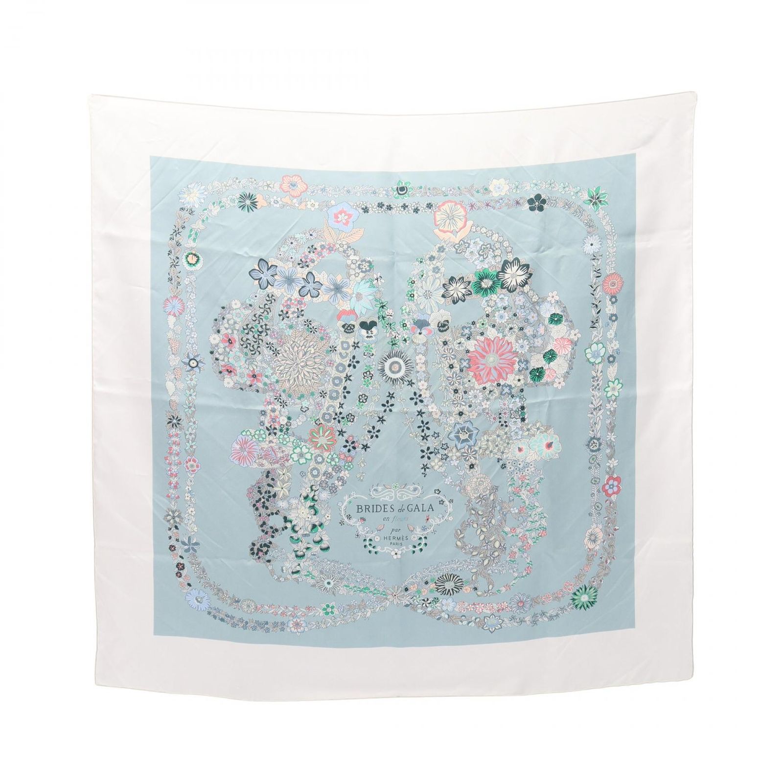 HERMES エルメス カレ90 BRIDES de GALA en fleurs スカーフ
