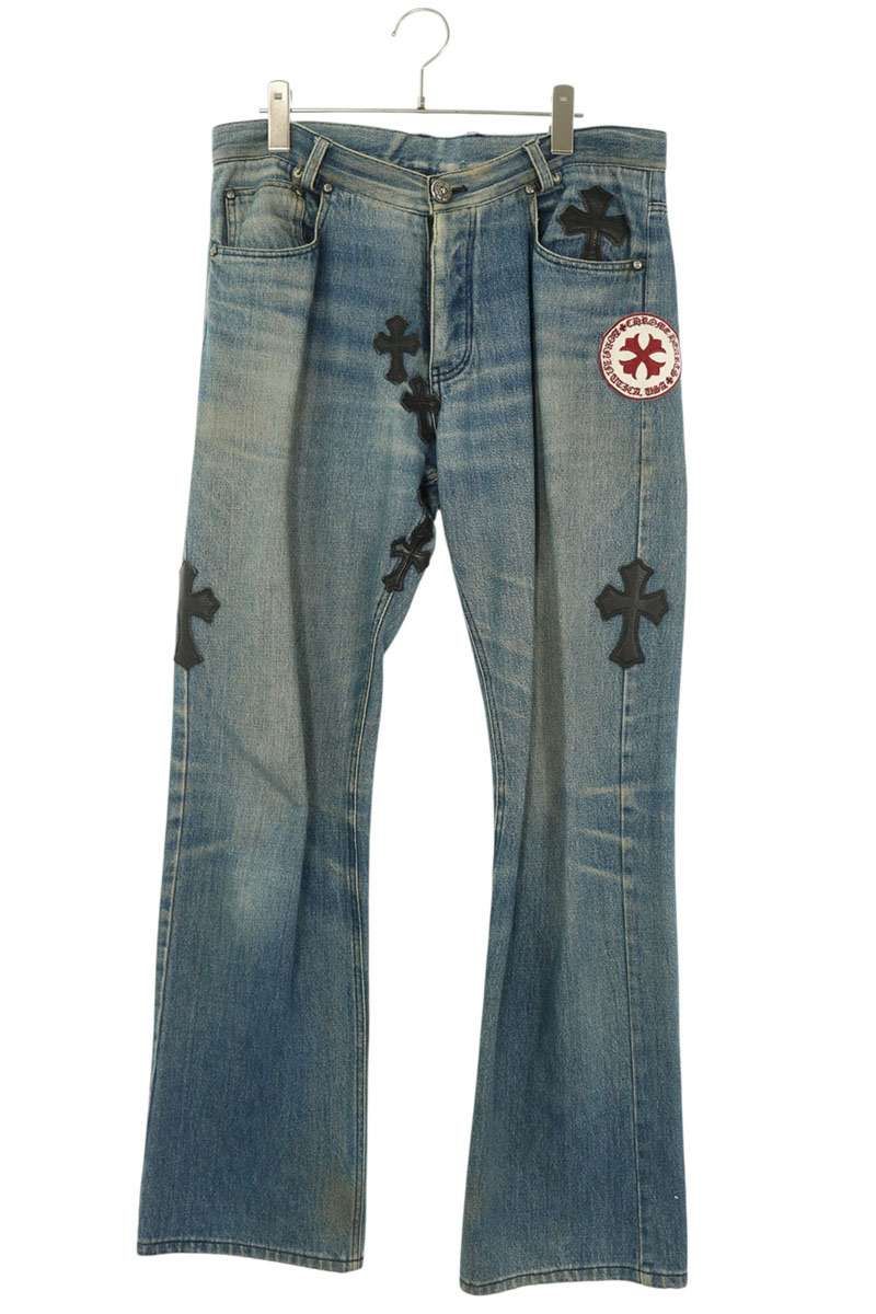 クロムハーツ クロスパッチ・ワッペンカスタムフレアデニムパンツ メンズ 33インチ 1,041,296円
